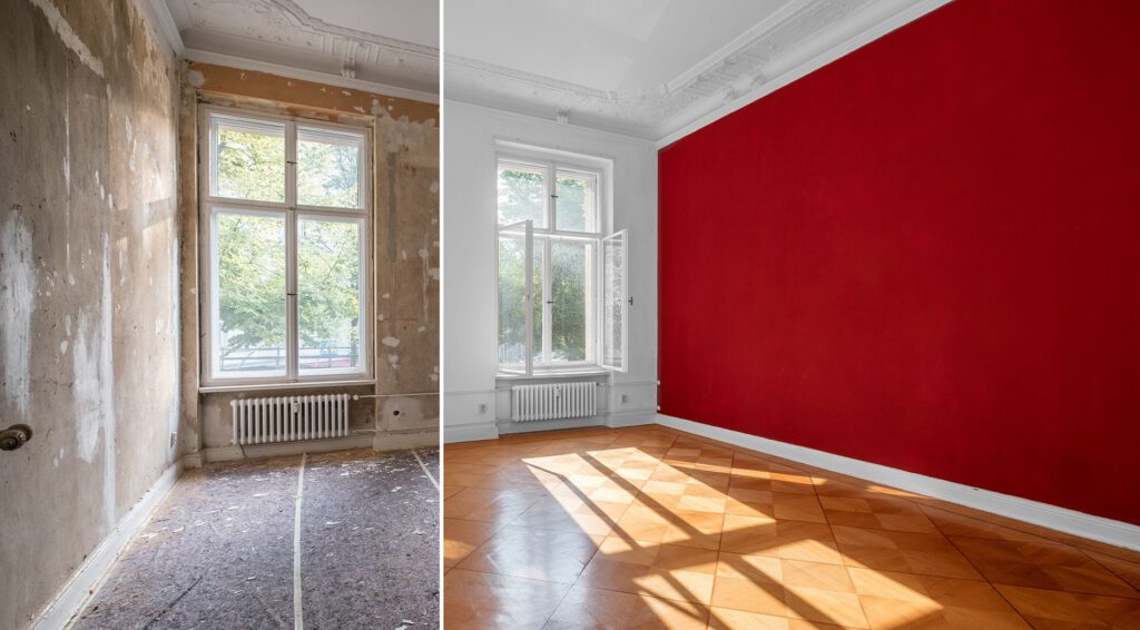 Anstrich Projekt unserer Malerfirma in Karlsruhe